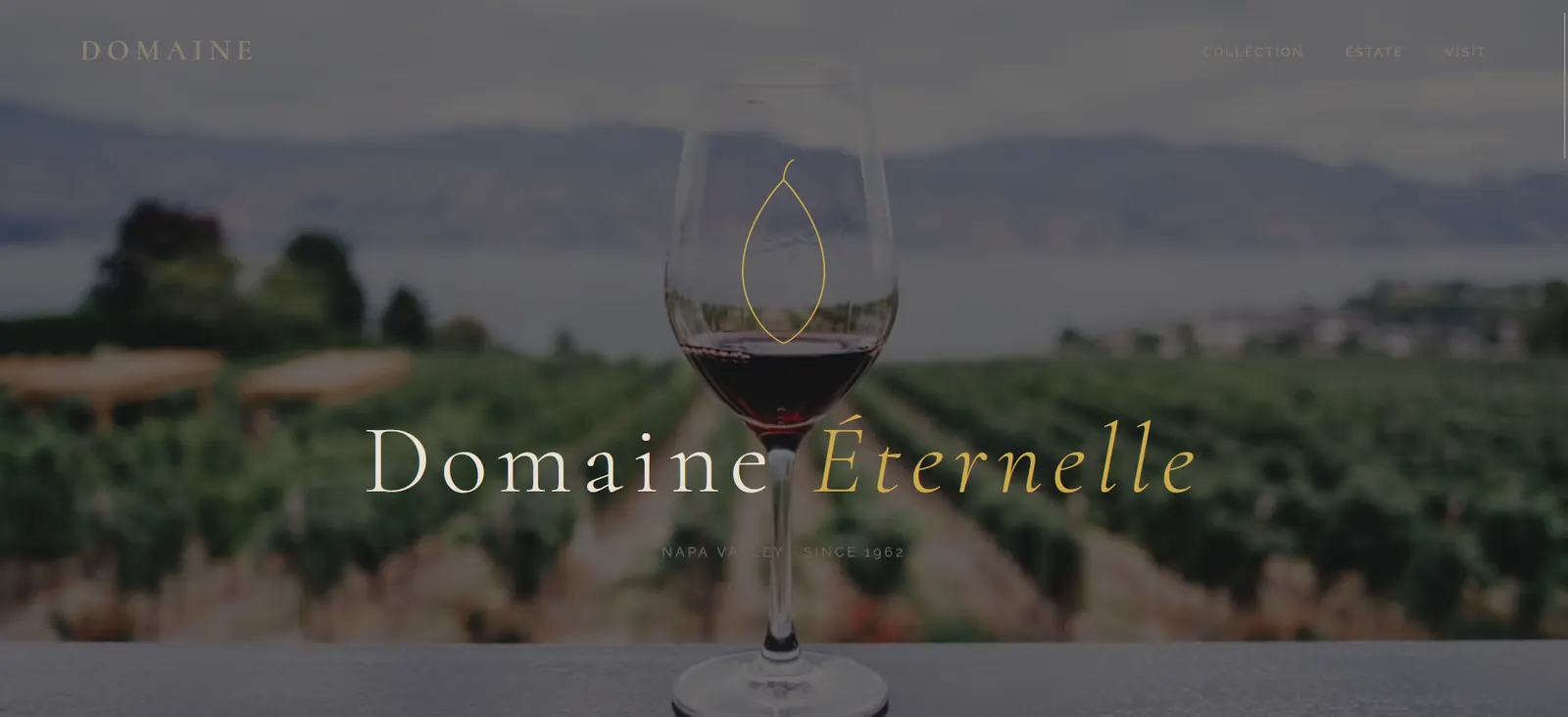 Domaine, a winery website design