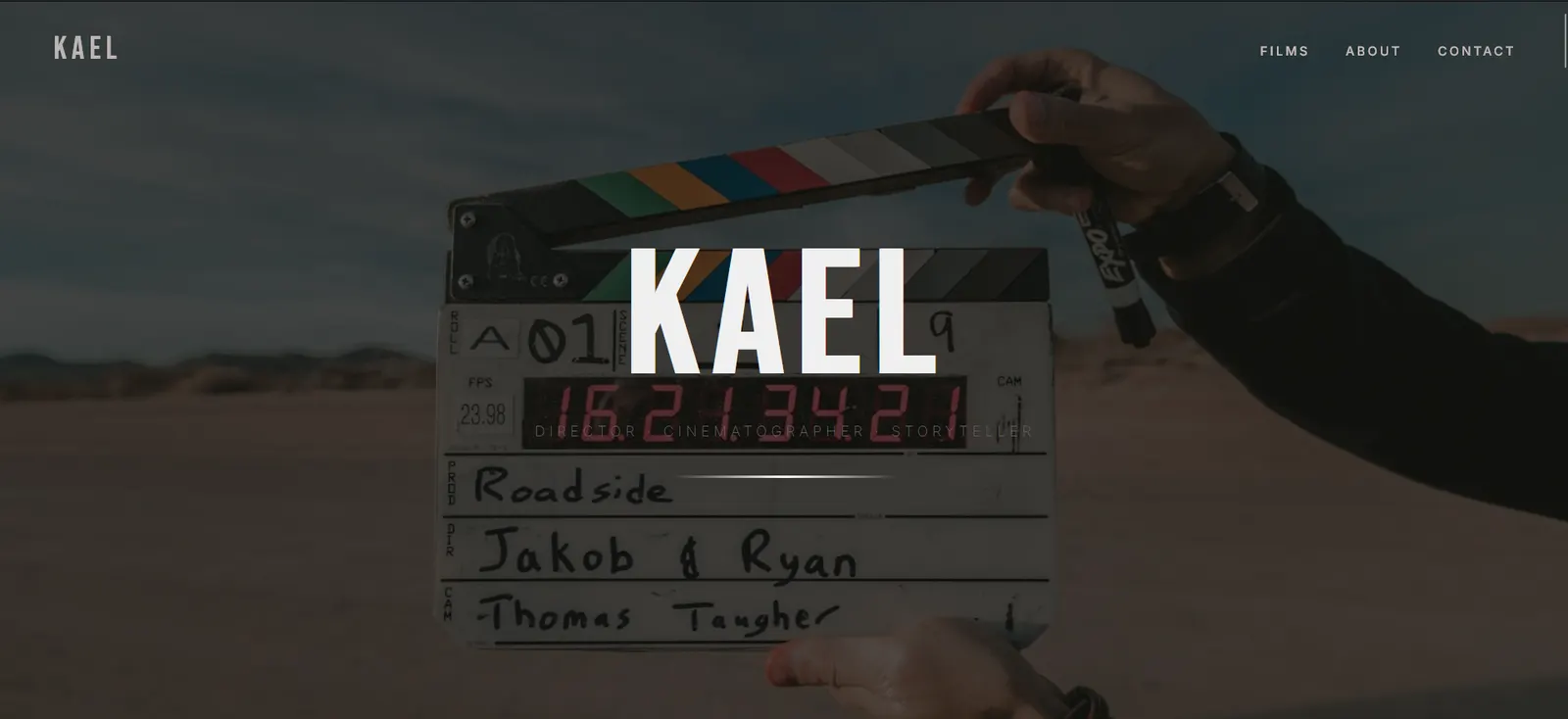 Kael, a film director website design
